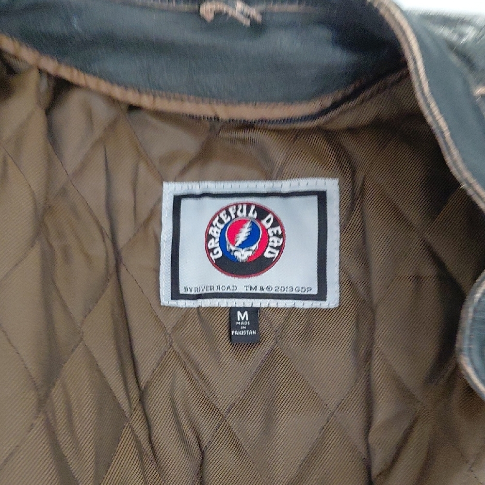 Grateful Dead Leather Jacket - Black and Brown - Picture 5 of 11